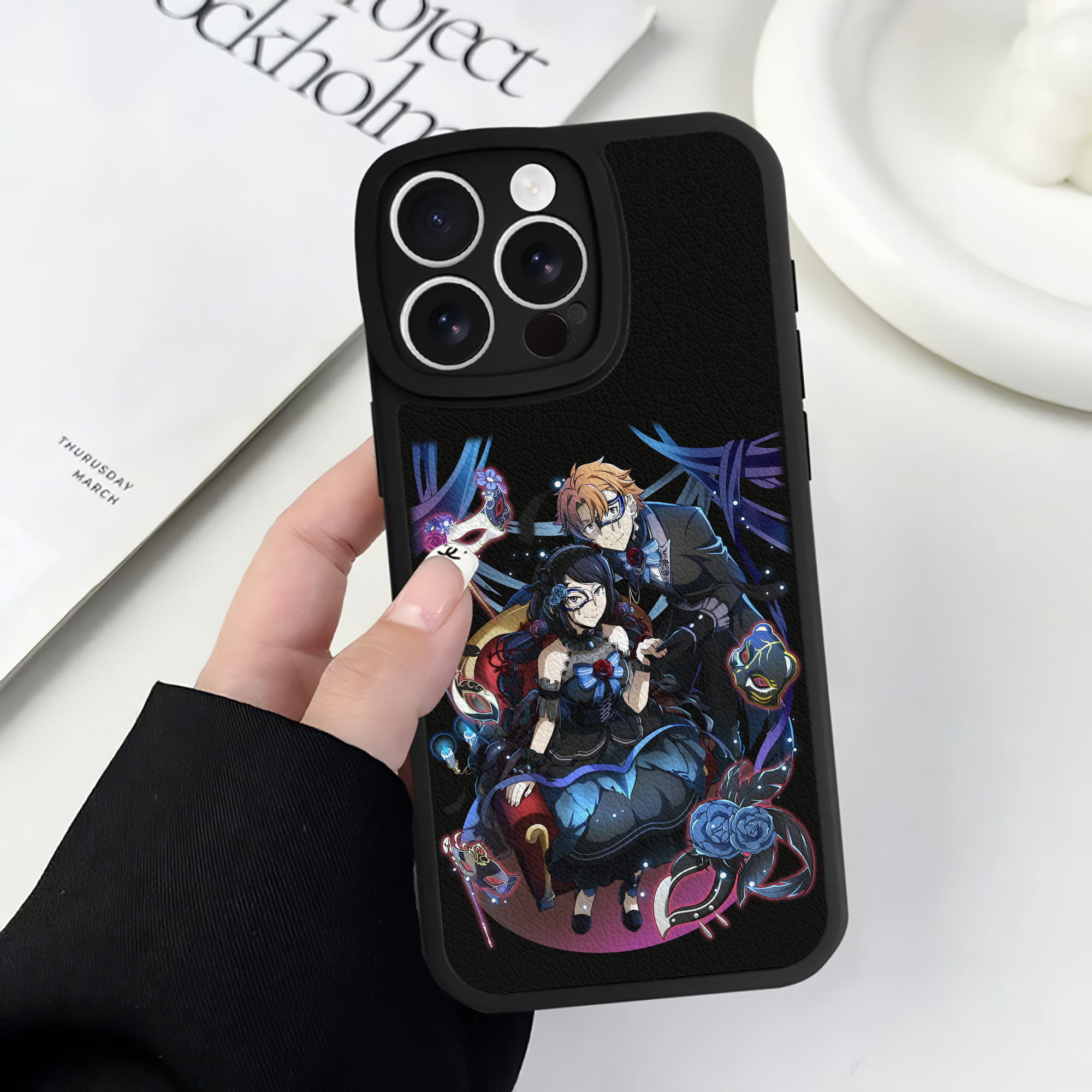 （画像用） 文豪ストレイドッグス Bungo Stray Dogs 【iPhone 16シリーズ対応】シリコンスマホケース（レザー調） 材質：シリコン